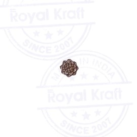 Royal Kraft Tattoo Wooden Blocks Brass Flowers Designs Print Clay Stamp