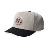Brixton Rival C MP Snapback, Light Heather Grey/Black, One Size