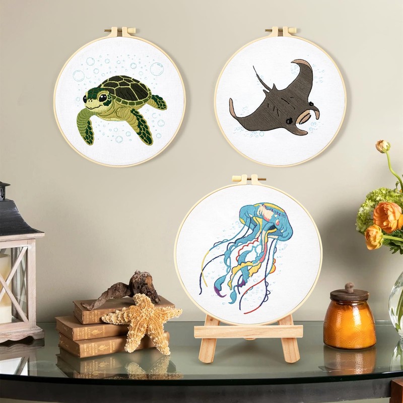 Funny Hand Embroidery Kits for Beginners Adults, Counted Stamped Cross