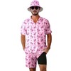 VUGOTU Men's 2 Piece Tracksuit 80s 90s Outfit Button Down