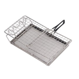 Camping Stove Toaster Stainless Steel Camping Toaster Rack Holder, Foldable Portable Camp Stove Toaster Outdoor Stovetop Toaster for Picnic