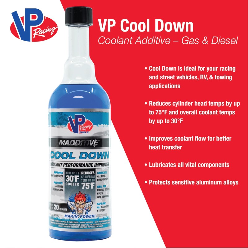 VP Racing Fuels 2085 Cool Down Coolant Performance Improver, 16