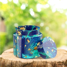 Juome Jar Resin Molds Silicone, Jars Silicone Molds with Lid for Epoxy Resin Casting for DIY Jewelry Storage Box, Candy Container, Candle Holder, Home Decoration