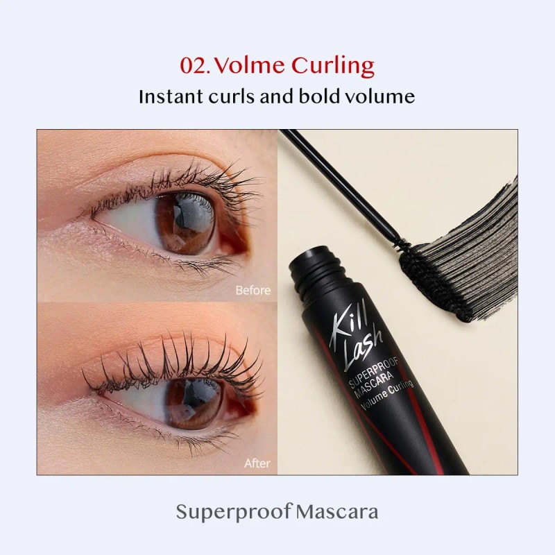 Máscara Clio Kill Lash Superproof (02 Volume Curling Black)