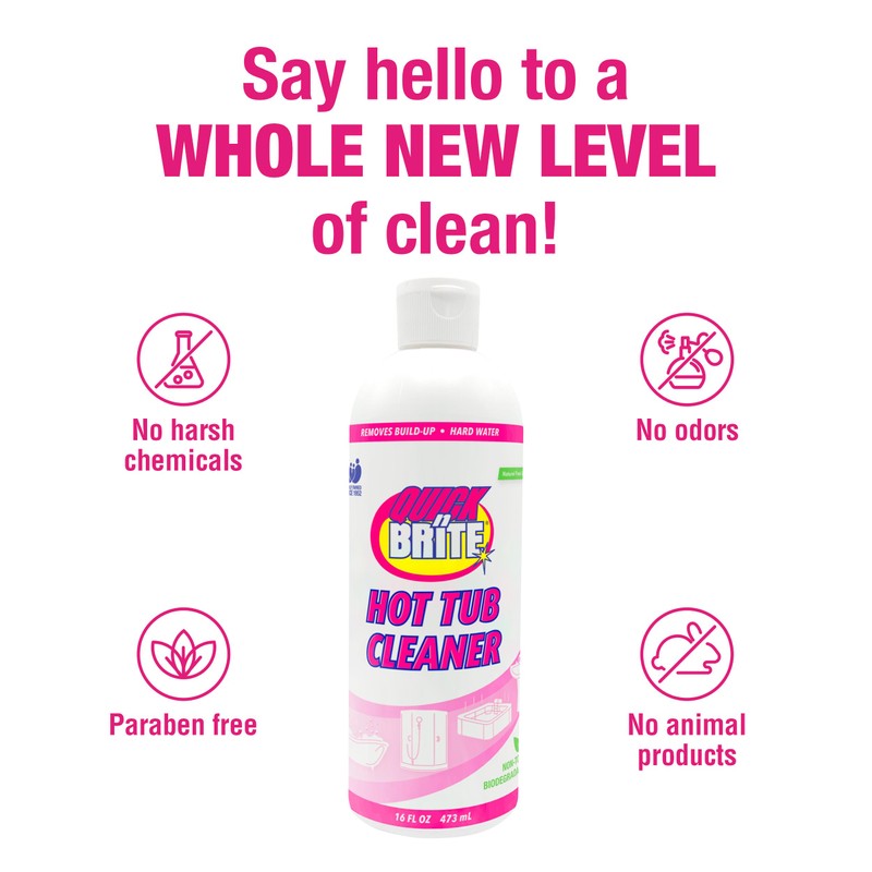 Quick N Brite Heavy Duty Hot Tub Cleaner Kit -