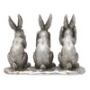 Reflections Silver 3 Wise Hares Figurine By Leonardo
