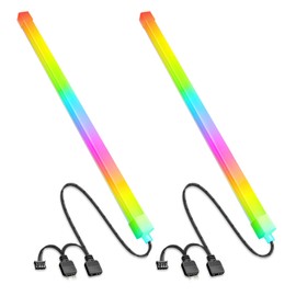 GERUI Pack of 2 PC ARGB Strip Chassis Light Strip with Case Fan Available Computer Accessories LED for ARGB Housing PC Housing Stripes, 5 V 3 Pin, 30 cm