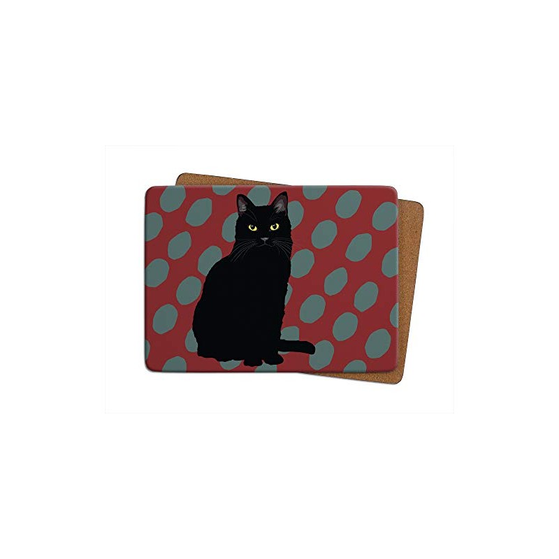 Black Cat - Set of 4 Table Mats - Leslie
