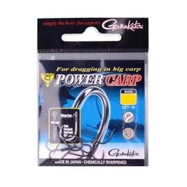 Gamakatsu Power Carp Ring Eye - 10 Fishing Hooks for Carp & Coarse Fish, Single Hooks for Coarse Fishing, Carp Hooks, Size: 12