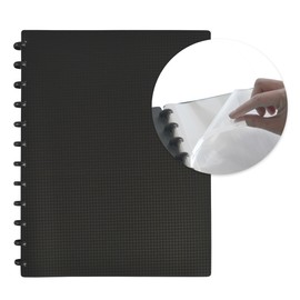 Elba 400078998 Memphis Variozip Dokumentenmappe, mit herausnehmbaren Fächern, 60 Blatt, Polypropylen, blickdicht, A4, schwarz Einzigartig Schwarz