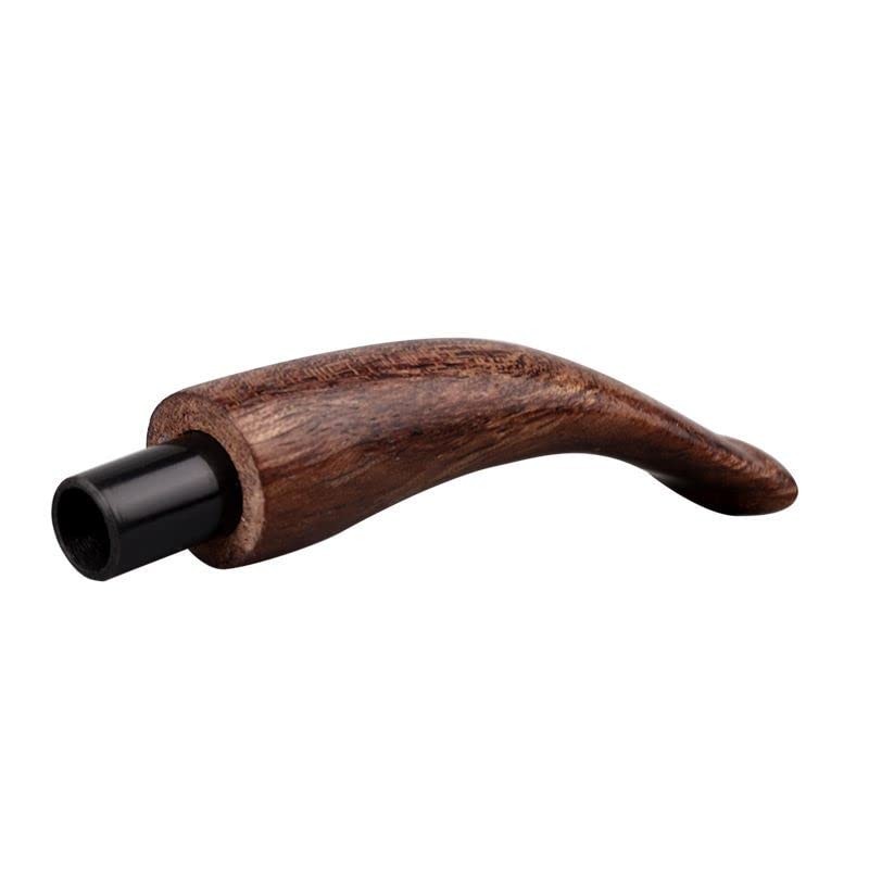 MUXIANG MUXIANG Wood Briar Bent Pipe Handle Replacement Mouthpiece, Fits