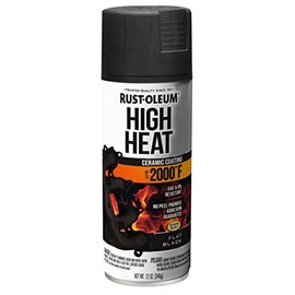 Rust-Oleum 248903 Automotive High Heat Spray Paint, 12 oz, Flat Black