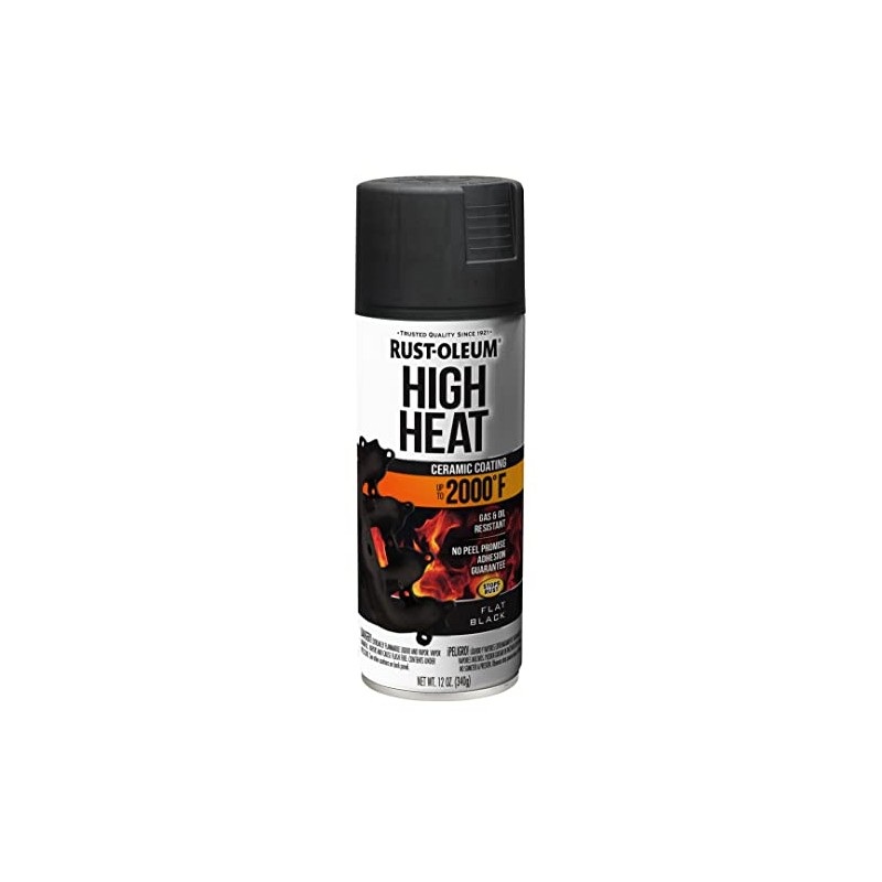 Rust-Oleum 248903 Automotive High Heat Spray Paint, 12 oz, Flat