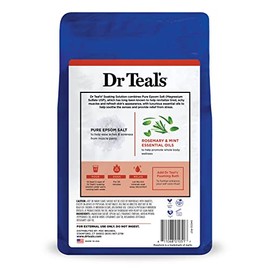 Dr Teal's Dr Teal's Pure Epsom Magnesium Salt Soak, Wellness Therapy with Rosemary & Mint, 3 lbs (Pack of 4)