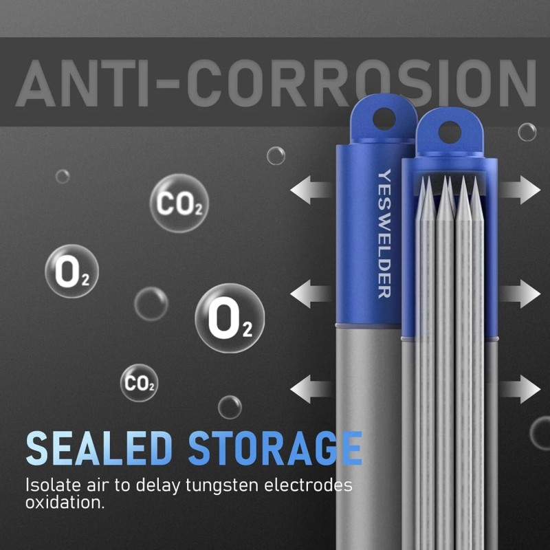 yeswelder TIG Tungsten Electrode Blue Storage Tube for WL20 Welding