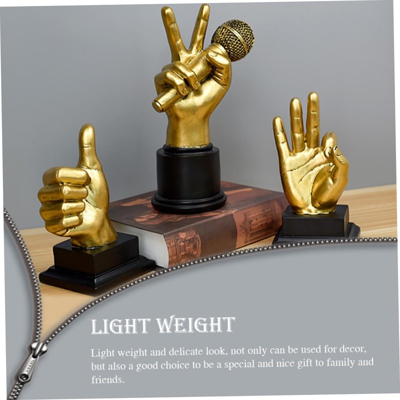 Ciieeo Desktop Ornaments Decorative Knick Knacks Desk Topper Sculpture Hand