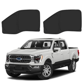 ULROLIT Front Side Window Sun Shade for 2021-2025 Fo-rd F150 Accessories 2Dr 4Dr Pickup, Foldable Window Sunshade Sun Visor Protector for F150, Side Window Shades Sun Shield Blocks UV Rays Heat