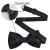 Alizeal Mens Adjustable Pre-tied Bow Tie for wedding, White