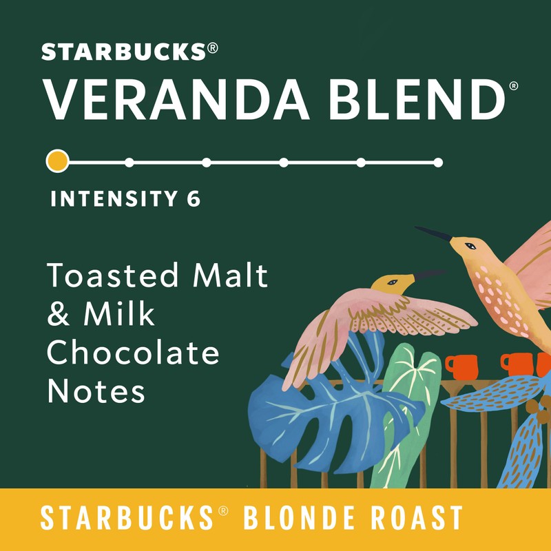 Starbucks VIA Instant Coffee, Light Roast Coffee, Veranda Blend, 100%