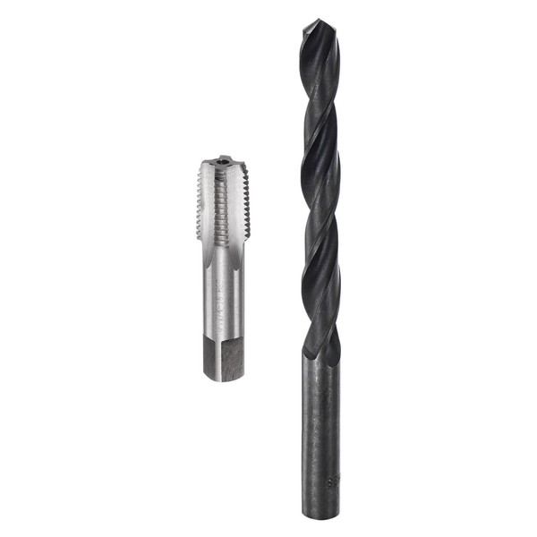 uxcell Tap and Drill Bit Set, 1/4-18 NPT Thread Tap