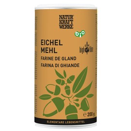 Organic Acorn Flour 200 g - Made from Stone & Cork Oak - Gluten Free - Finely Ground - Naturally Nutty - from Portugal