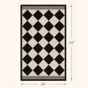 Black and White Diamond Outdoor Easy Jute Front Porch Rug