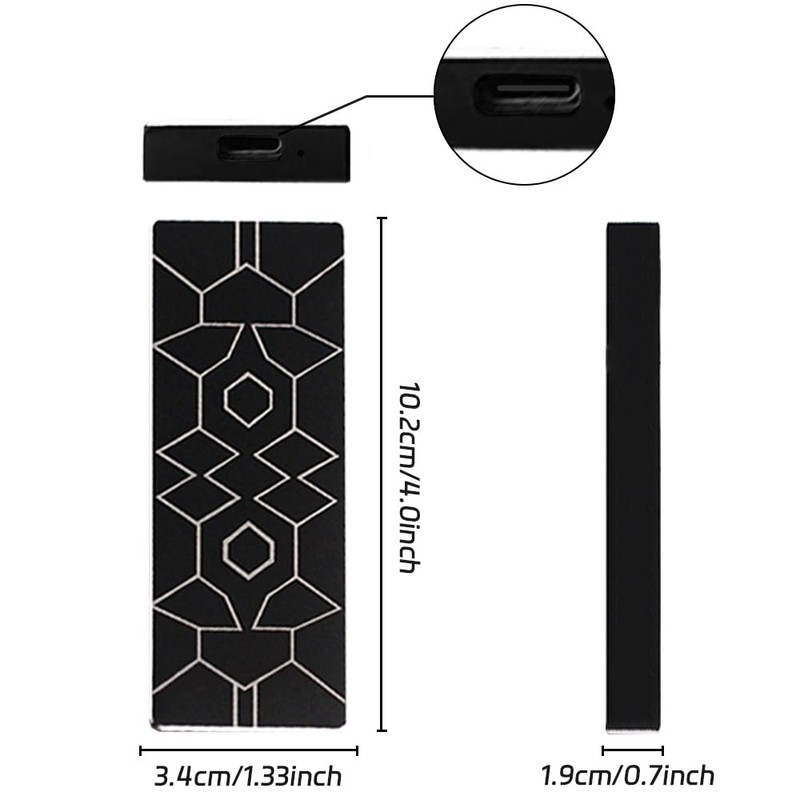 HITHOTMMA Disco Duro Externo, 2TB SSD Portátil, Carcasa de Disco