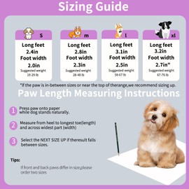 Dog Shoes for Hot Pavement, Adjustable Magic Tape Boots for Small, Medium & Large Dogs, Anti-Slip, Easy to Clean Paw Protectors for Beach, Outdoor & Hot Weather (Purple S)