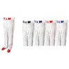 Martin Sports Youth Baseball/Softball Belt Loop Pants, White with Red