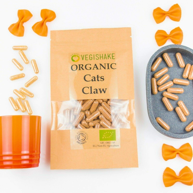 Organic Cats Claw HPMC Capsules 800mg Inflammation Gastrointestinal Digestion Vegan
