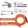 MELPRISU 17 Pieces Air Tool Kit 3/8" X 25ft PVC