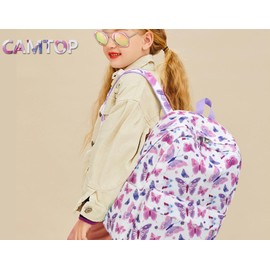 CAMTOP Preschool Backpack for Kids Girls Butterfly Toddler Backpacks Kindergarten School Bookbags(Age 3-8, Colorful Butterfly)