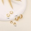 CAROVO Small Gold Hoop Earrings for Women, 14K Gold Huggie