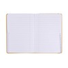 A6 Index Notebook Hardback Leatherette Cover 8mm Ruled Margin A-Z