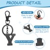 YELARXI Initial Letter Keychain, Alphabet Y Keychain Cute - Fitting