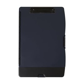 Dexas Folio Clipcase Professional Storage Clipboard with Pen Storage Compartment, 9.75 x 14.75, A4, Indigo. Ideal for Teachers, Nurses, Coaches, Students, Trades, Homeschooling