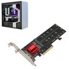 Dual M.2 PCIe NVMe Adapter with PCIe Bifurcation Function SSD