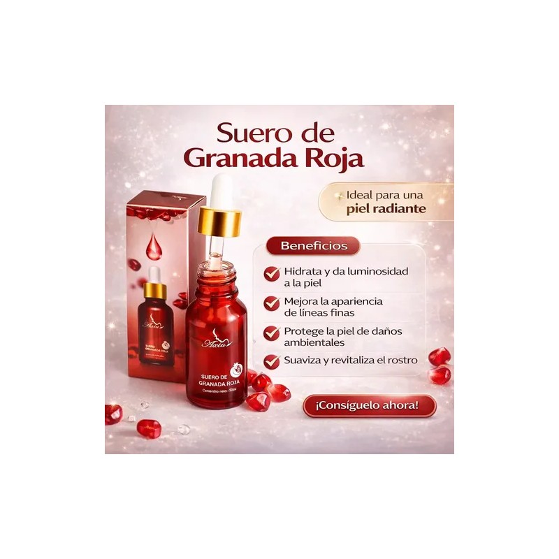 Kit 5 Serum De Granada Facial 15ml Hidratante Antioxidante
