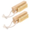 IWOWHERO 2pcs Bamboo Sisal Nail Brush for Fingernails/toe Nails Cleaning