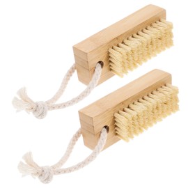 IWOWHERO 2pcs Bamboo Sisal Nail Brush for Fingernails/toe Nails Cleaning Scrubbing Brush Set
