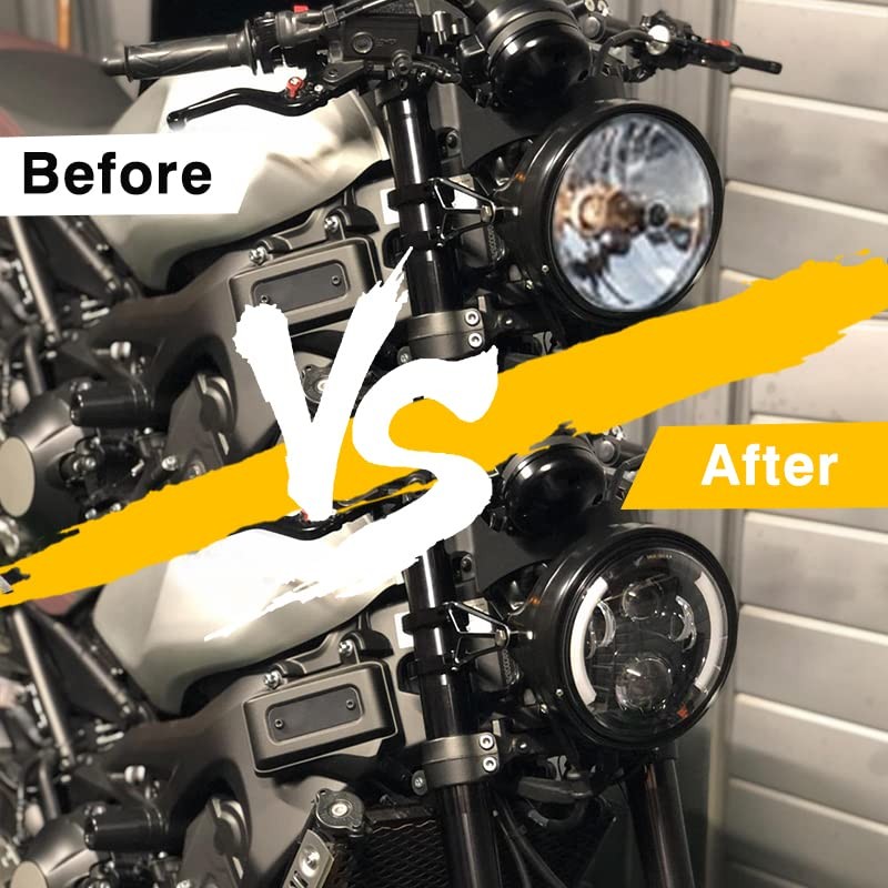 SKTYANTS 7" 7 Inch Round LED Motorcycle Headlight assembly with