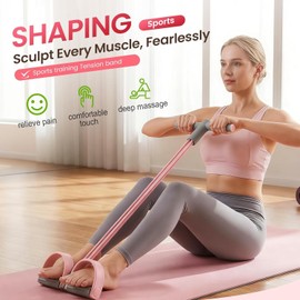 Pedal Resistance Bands with Handles, Banda Elástica de Resistencia de Yoga