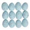 Creative Co-Op Boxed Set of 12 Blue Speckled Ceramic Robin
