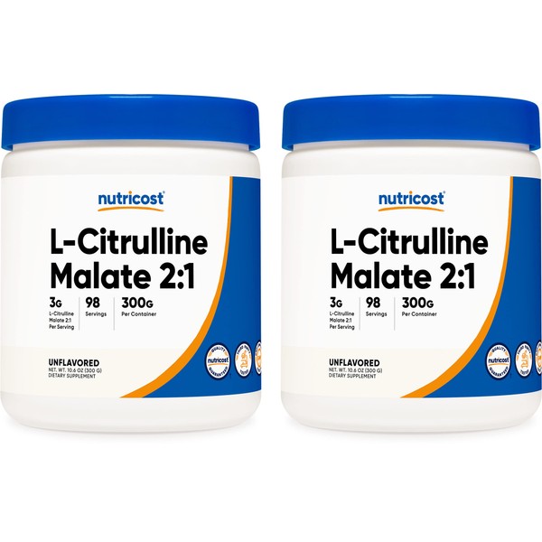 Nutricost Nutricost L-Citrulline Malate 300G (2 Pack) - Pure L-Citrulline