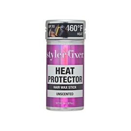 Red by Kiss Style Fixer 2-in-1 Hair Wax Stick Heat Protector Up to 460°F, Avocado Oil, Biotin & 18 Amino Acids, Smooth Flyaway, Wigs & Natural Hair (2.7 oz, Unscented)