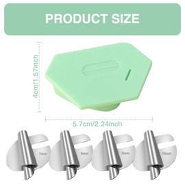 DOOCECIY Magnetic Seam Guide for Sewing Machine, Multifunctional Seam Guide for Sewing Machine with Scale(7,8,9,10mm, Green)