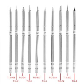 T12 Soldering Iron Tips 10 Types Soldering Station Tool Solder Soldering Iron Tips Replacement for FX-951 Rework Station (10PCS)