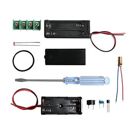 Acxico 1Set Sound/Light Alarm Motion Senser Security Infrared Laser Alarm Switch DIY Kits Black