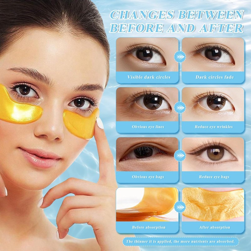 Eye Pads, 30 Pairs Mixed Eye Pads, Collagen Eye Patch,