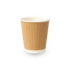 IKM Ripple 8oz Paper Cups for Coffee, Tea, Hot &